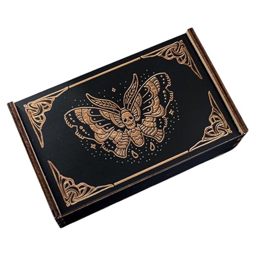 Qsvbeeqj Push Pull Tarot Cards Box Astrolologys Schmuckstücken Box Holz Tarot Kartenlagerung Für Vermögenszählen Hexendekoration von Qsvbeeqj