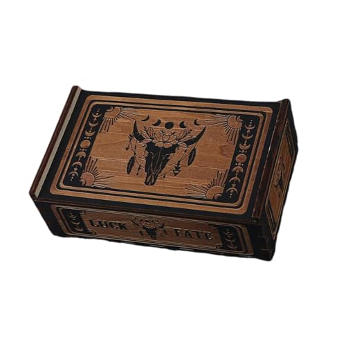 Qsvbeeqj Push Pull Tarot Karten Aufbewahrungsbox Holz Tarot Karten Aufbewahrungshülle Kleine Schmuckstück von Qsvbeeqj