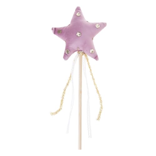 Qsvbeeqj Samtiger Zauberstab mit Kristallstern-Motiv, Haarschmuck für Mädchen, Geburtstagsparty Qsvbeeqj Samtiger Zauberstab mit Kristallstern-Motiv, Haarschmuck für Mädchen, Geburtstagsparty von Qsvbeeqj