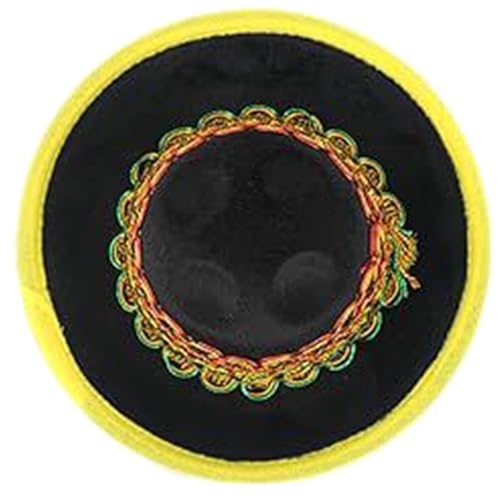 Qsvbeeqj Traditioneller Schleier-Brauthut, traditioneller mexikanischer Strohhut, Schwarz, Einheitsgröße von Qsvbeeqj