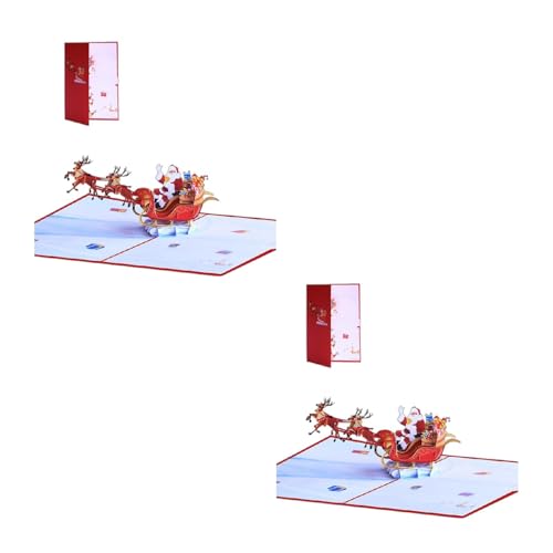 Qsvbeeqj Weihnachten Für UP Karten Für Mädchen Jungen Neuheit Flieger Hirschwagen Begrüßungsparty Bevorzugt von Qsvbeeqj