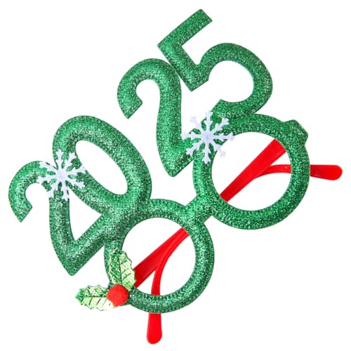 Qsvbeeqj Weihnachtsbrille 2025 Partybrille Neujahr Rahmen Weihnachtsdekoration Zubehör für Kinder Erwachsene Festivalbrille Qsvbeeqj Weihnachtsbrille 2025 Partybrille Neujahr Rahmen Weihnachtsdekoration Zubehör für Kinder Erwachsene Festivalbrille von Qsvbeeqj