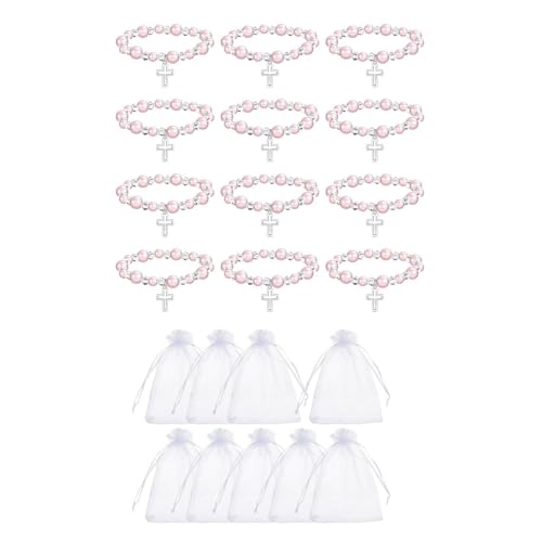 Qsvbeeqj Zarte hohle Kruzifix-Perlen, Armbänder, Zubehör, religiöse Feier, Geschenk-Set für Gäste, Veranstaltung, hohles Kruzifix, Imitationsperlen für Party, 12 Stück Qsvbeeqj Zarte hohle Kruzifix-Perlen, Armbänder, Zubehör, religiöse Feier, Geschenk-Set für Gäste, Veranstaltung, hohles Kruzifix, Imitationsperlen für Party, 12 Stück von Qsvbeeqj