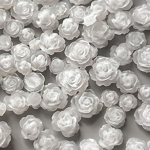 Rosenverzierungen für Schmuckherstellung, Kunstdekorationen, 3D-Blumenkunst-Charms, Harz, Strasssteine, Nägel, 50 Stück Rosenverzierungen für Schmuckherstellung, Kunstdekorationen, 3D-Blumenkunst-Charms, Harz, Strasssteine, Nägel, 50 Stück von Qsvbeeqj