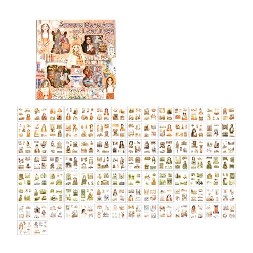 Saisonaler Haustieraufkleber Ästhetischer Aufkleber Wasserbeständig Für Scrapbooking Notebook Journal Wasserflasche Telefon Hülle Gitarre Abnehmbare Handgefertigte Scrapbooking Aufkleber von Qsvbeeqj