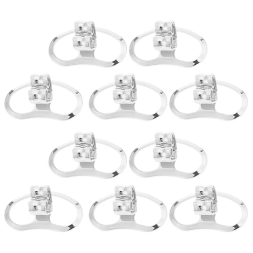 Set mit 10 sicheren Ohrring-Verschlüssen, Kupplung, sichere Verriegelung, Ohrringstecker, geeignet für Ohrringe, Schmuck Set mit 10 sicheren Ohrring-Verschlüssen, Kupplung, sichere Verriegelung, Ohrringstecker, geeignet für Ohrringe, Schmuck von Qsvbeeqj