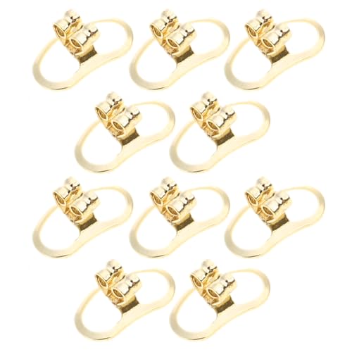 Set mit 10 sicheren Ohrring-Verschlüssen, Kupplung, sichere Verriegelung, Ohrringstecker, geeignet für Ohrringe, Schmuck Set mit 10 sicheren Ohrring-Verschlüssen, Kupplung, sichere Verriegelung, Ohrringstecker, geeignet für Ohrringe, Schmuck von Qsvbeeqj
