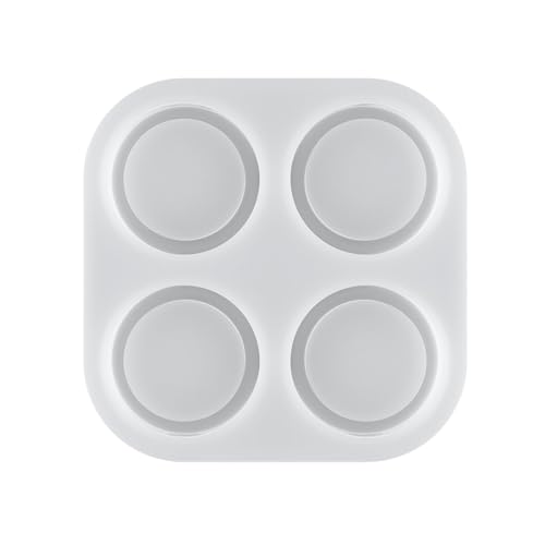 Silikonform mit 4 Mulden für Tassen, Teelichthalter, Heimdekoration, Meeresmotiv, Silikonform für Epoxidharz, Silikonform von Qsvbeeqj