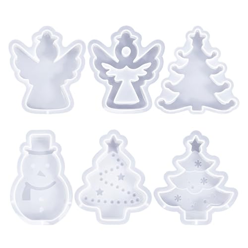 Silikonformen für Epoxidharz, Weihnachtsmotiv, 6/8 Stück von Qsvbeeqj