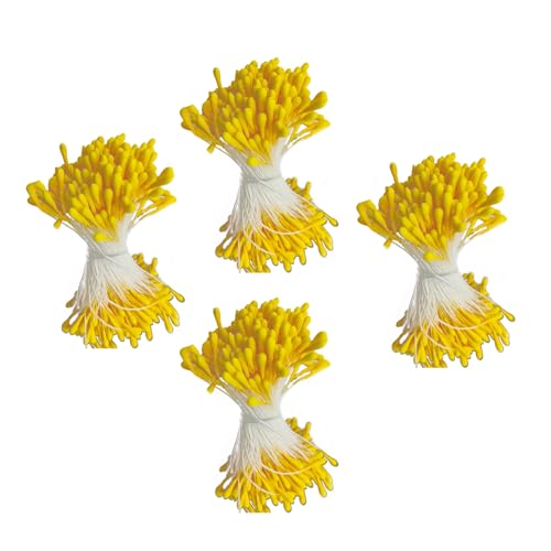 Staubblätter mit doppelköpfigen Blumen, matt, 1050–1600 Stück, 2 mm, künstliche Blumen-Staubblätter für Kunst, Handwerk, Hochzeitsdekoration von Qsvbeeqj