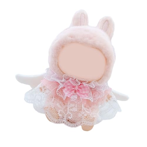 Stilvolles Puppenkleid mit Spitzenbesatz, Flügel-Design und Schleife, leicht zu wechseln, Spitzenschal, Puppen-Display, Zubehör, Anime-Kleidung für Sammler, 17 cm Stilvolles Puppenkleid mit Spitzenbesatz, Flügel-Design und Schleife, leicht zu wechseln, Spitzenschal, Puppen-Display, Zubehör, Anime-Kleidung für Sammler, 17 cm von Qsvbeeqj