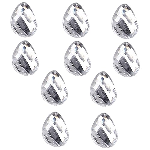 Tropfenförmige Kristallperlen, Juwelen, Verzierungen, Krone, Kopfschmuck, Zubehör, beschichtete Rückseite, facettierte Perlen, Schmuckherstellung, natürliche Kristallsteine von Qsvbeeqj