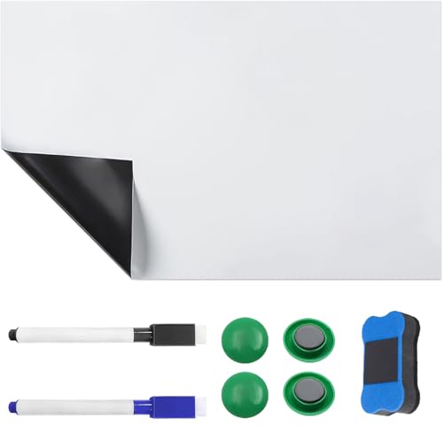 A5 Whiteboard Folie Magnetisch, Magnettafel Kühlschrank Abwischbare DIY Magnetisches Whiteboard Terminplaner Wiederverwendbar Mit 2 Marker 1 Radiergummi 4 Magnete für Notiztafel Meeting Planungstafel A5 Whiteboard Folie Magnetisch, Magnettafel Kühlschrank Abwischbare DIY Magnetisches Whiteboard Terminplaner Wiederverwendbar Mit 2 Marker 1 Radiergummi 4 Magnete für Notiztafel Meeting Planungstafel von Qtksceadlnce