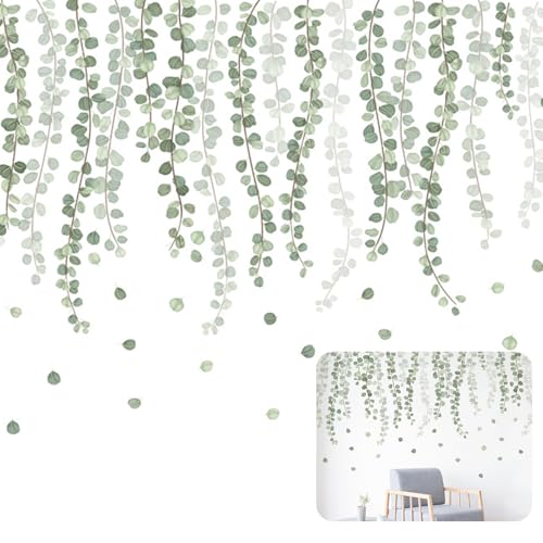 Wandtattoo Hängende Rebe, Grüne Pflanzen Rebe Blätter Wandtattoo Wandaufkleber Grün Pflanze Schlafzimmer Wohnzimmer Sofa Hintergrund Wanddeko Wandtattoo Hängende Rebe, Grüne Pflanzen Rebe Blätter Wandtattoo Wandaufkleber Grün Pflanze Schlafzimmer Wohnzimmer Sofa Hintergrund Wanddeko von Qtksceadlnce
