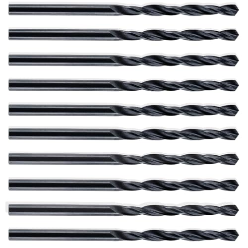 10 x 3 mm Stahlbohrer, Hochgeschwindigkeitsstahl-Bits für Metall, Zentrierbohrer für Edelstahl, Gusseisen, Legierung und Holz, professionelle Qualität, Schwarzoxidbeschichtet 10 x 3 mm Stahlbohrer, Hochgeschwindigkeitsstahl-Bits für Metall, Zentrierbohrer für Edelstahl, Gusseisen, Legierung und Holz, professionelle Qualität, Schwarzoxidbeschichtet von QttvbTna