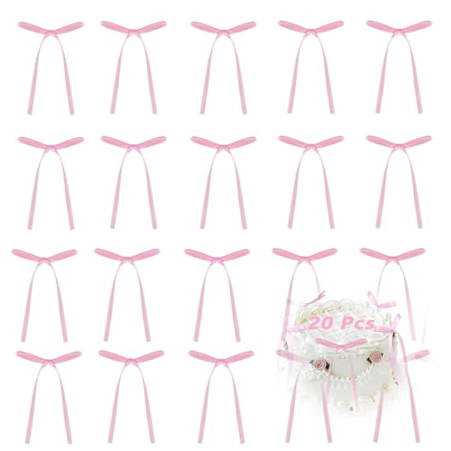 20 Stück rosa Schleifenband-Kuchenaufsätze, Kuchendekorationen, Picks, Babyparty, Kuchen für Mädchen, Damen, Happy Birthday, Hochzeit, Party, Kuchen, Wand, Party, Lebensmitteldekorationen 20 Stück rosa Schleifenband-Kuchenaufsätze, Kuchendekorationen, Picks, Babyparty, Kuchen für Mädchen, Damen, Happy Birthday, Hochzeit, Party, Kuchen, Wand, Party, Lebensmitteldekorationen von QttvbTna