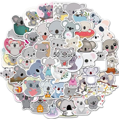 50 Stück Niedliche Koala Tiere Aufkleber, Graffiti Vinyl Sticker, Tier Sticker, Aufkleber für Kinder für Auto Motorräder Laptop Fahrrad Skateboard Snowboard Gepäck Aufkleber und Mehr 50 Stück Niedliche Koala Tiere Aufkleber, Graffiti Vinyl Sticker, Tier Sticker, Aufkleber für Kinder für Auto Motorräder Laptop Fahrrad Skateboard Snowboard Gepäck Aufkleber und Mehr von QttvbTna
