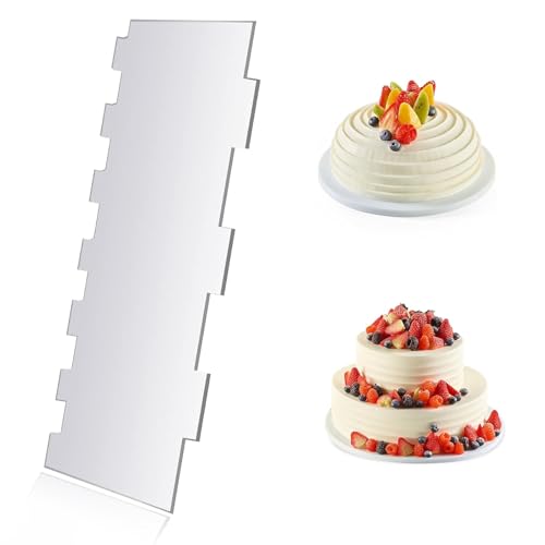 Acryl Kuchenschaber Kuchen Dekorationskamm, 24 x 10 cm Klares Kuchen Creme Spachtel mit Streifenrand Torten Schabe Torten Schaber Tortenglätter Küche Backen Werkzeug für Zuckerguss Buttercreme Mousse Acryl Kuchenschaber Kuchen Dekorationskamm, 24 x 10 cm Klares Kuchen Creme Spachtel mit Streifenrand Torten Schabe Torten Schaber Tortenglätter Küche Backen Werkzeug für Zuckerguss Buttercreme Mousse von QttvbTna