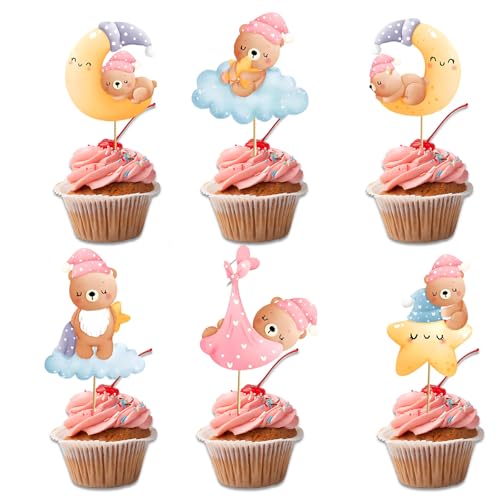 Baby Bear Shower Cupcake Topper, 30pcs Birthday Cake Decorations, Pink Cupcake Decoration for Boys and Girls Birthday Party Supplies Decorations Baby Bear Shower Cupcake Topper, 30pcs Birthday Cake Decorations, Pink Cupcake Decoration for Boys and Girls Birthday Party Supplies Decorations von QttvbTna