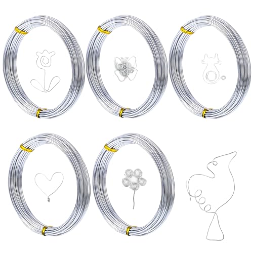 Basteldraht Aluminiumdraht 0.8 mm x 50 m, Draht zum Basteln, Schmuckdraht, Aluminiumdraht Bindedraht Modellierdraht Draht Rostfrei für Schmuckherstellung Bastelarbeiten Basteldraht Aluminiumdraht 0.8 mm x 50 m, Draht zum Basteln, Schmuckdraht, Aluminiumdraht Bindedraht Modellierdraht Draht Rostfrei für Schmuckherstellung Bastelarbeiten von QttvbTna
