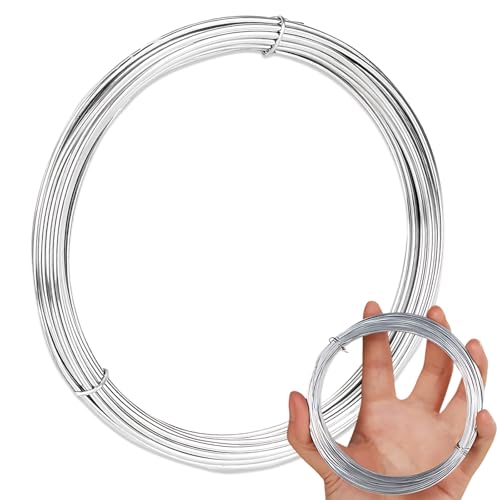 Biegbares Aluminiumdraht Basteldraht, 1,5 mm x 5 m Dekodraht, Schmuckdraht, Weicher Aluminiumdraht für Bastelarbeiten und Drahtskulpturen Biegbares Aluminiumdraht Basteldraht, 1,5 mm x 5 m Dekodraht, Schmuckdraht, Weicher Aluminiumdraht für Bastelarbeiten und Drahtskulpturen von QttvbTna