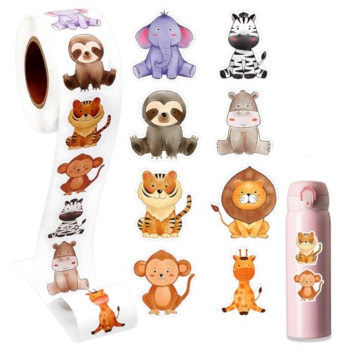Cartoon Runde Tier Aufkleber Kinder, 500 Stück 1 zoll/2.5 cm Tiermuster Sticker, Tier Belohnungsaufkleber, Animal Kinder Selbstklebende Sticker Tiere Cartoon Runde Tier Aufkleber Kinder, 500 Stück 1 zoll/2.5 cm Tiermuster Sticker, Tier Belohnungsaufkleber, Animal Kinder Selbstklebende Sticker Tiere von QttvbTna