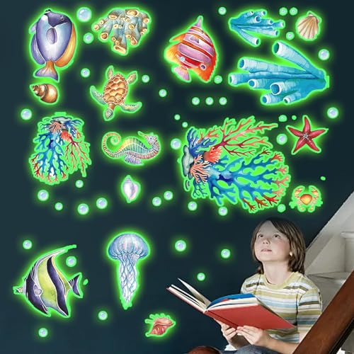 Leuchtende Meerestiere Wandtattoo, Wandsticker Leuchtaufkleber Wandtattoo Selbstklebend Meerestiere Wandtattoo Kinderzimmer, Unterwasserwelt Für Dekorative Aufkleber Leuchtende Meerestiere Wandtattoo, Wandsticker Leuchtaufkleber Wandtattoo Selbstklebend Meerestiere Wandtattoo Kinderzimmer, Unterwasserwelt Für Dekorative Aufkleber von QttvbTna