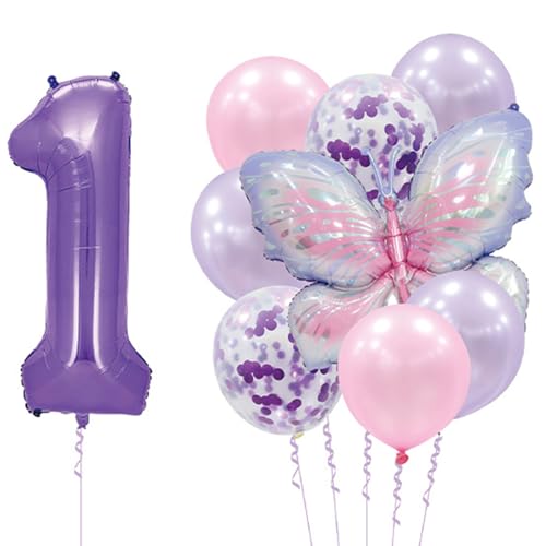 Lila Schmetterlinge Luftballons Mädchen, 1 Jahre Geburtstagsdeko, Riesige Bunte Schmetterling Luftballons, Mädchen Folienballon 1. Kindergeburtstag Schmetterling Deko Lila Schmetterlinge Luftballons Mädchen, 1 Jahre Geburtstagsdeko, Riesige Bunte Schmetterling Luftballons, Mädchen Folienballon 1. Kindergeburtstag Schmetterling Deko von QttvbTna