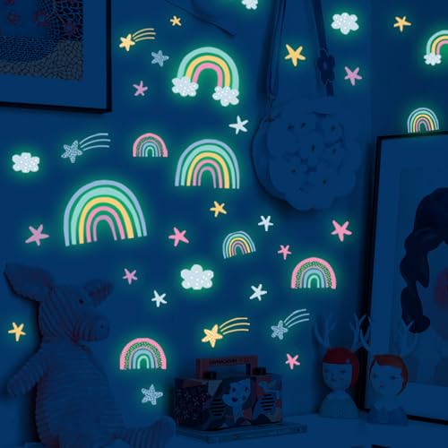 Regenbogen Leuchtend Wandufkleber, Regenbogen Wandaufkleber Leuchtsticker Leuchtsterne Selbstklebend Wandsticker Kinderzimmer Mädchen Schlafzimmer Babyzimmer Boho Deko Grün Regenbogen Leuchtend Wandufkleber, Regenbogen Wandaufkleber Leuchtsticker Leuchtsterne Selbstklebend Wandsticker Kinderzimmer Mädchen Schlafzimmer Babyzimmer Boho Deko Grün von QttvbTna