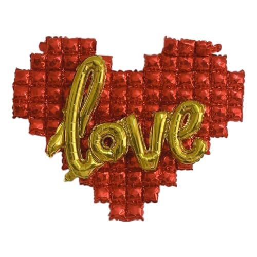 Qtynudy Herzförmiger Ballon, Liebesbrief-Ballons für Hochzeitsfeier, Happy Valentines Day C von Qtynudy