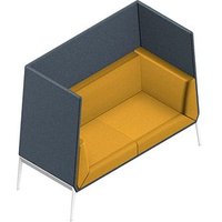 Quadrifoglio 2-Sitzer Besprechungsecke Accord gelb, grau weiß Stoff von Quadrifoglio