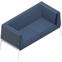 Quadrifoglio 2-Sitzer Sofa Accord blau, grau weiß Stoff von Quadrifoglio