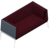 Quadrifoglio 2-Sitzer Sofa Accord bordeaux, grau weiß Stoff von Quadrifoglio