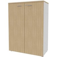 Quadrifoglio Aktenschrank, ECEM90M/RKBA weiß, eiche 2 Fachböden 90,0 x 45,0 x 123,2 cm von Quadrifoglio