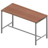 Quadrifoglio Stehtisch Creo nussbaum rechteckig, 4-Fuß-Gestell alu, 180,0 x 80,0 x 107,0 cm von Quadrifoglio