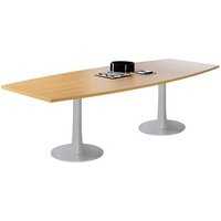 Quadrifoglio Konferenztisch Idea+ buche Tonnenform, Säulenfuß weiß, 280,0 x 80,0 - 110,0 x 74,0 cm Quadrifoglio Konferenztisch Idea+ buche Tonnenform, Säulenfuß weiß, 280,0 x 80,0 - 110,0 x 74,0 cm von Quadrifoglio
