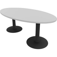 Quadrifoglio Konferenztisch Idea+ lichtgrau oval, Säulenfuß grau, 200,0 x 110,0 x 74,0 cm Quadrifoglio Konferenztisch Idea+ lichtgrau oval, Säulenfuß grau, 200,0 x 110,0 x 74,0 cm von Quadrifoglio