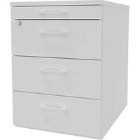 Quadrifoglio Standcontainer weiß 3 Auszüge Kunststoff-Bügelgriff weiß 42,0 x 56,0 x 58,0 cm von Quadrifoglio