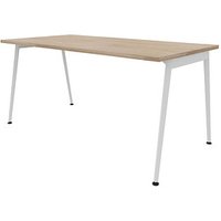 Quadrifoglio X3 Schreibtisch ulme rechteckig, 4-Fuß-Gestell weiß 160,0 x 80,0 cm von Quadrifoglio