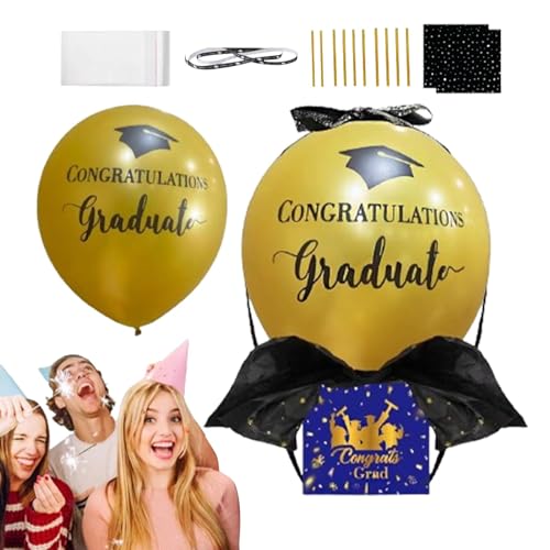 Geldballons, Abschlussdekorationen, lustige Geldzug-Ballon-Box, einzigartige Requisiten für Feiern, schicke Dekoration, Partyzubehör für Jungen und Mädchen von Quaeetyu