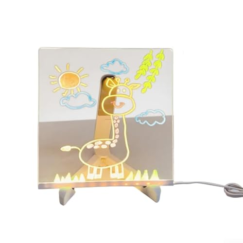 Interaktives LED-Zeichenbrett für Kinder zum Selbermachen mit handgefertigten Kunstfunktionen für kreatives Zeichnen und Lernunterstützung (20 x 20 cm) von Qualoramall
