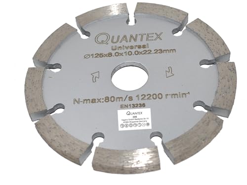 Diamant Frässcheibe Ø 125 mm Segmentstärke 8,0 mm, Fugenfräser für Mauerwerk und Putz Diamant Frässcheibe Ø 125 mm Segmentstärke 8,0 mm, Fugenfräser für Mauerwerk und Putz von Quantex