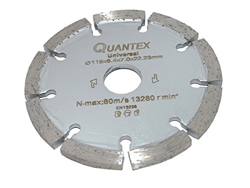 Diamant Frässcheibe Ø 115 mm Segmentstärke 6,4 mm, Fugenfräser für Mauerwerk und Putz von Quantex