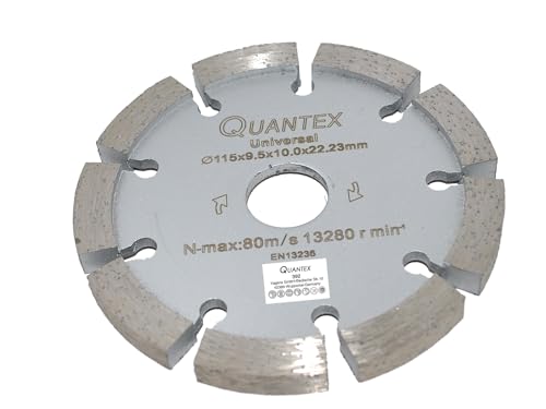 Diamant Frässcheibe Ø 115 mm Segmentstärke 9,5 mm, Fugenfräser für Mauerwerk und Putz von Quantex