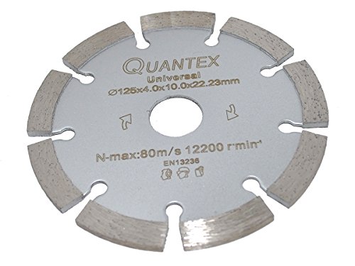 Diamant Frässcheibe Ø 125 mm Segmentstärke 4,0 mm, Fugenfräser für Mauerwerk und Putz von Quantex