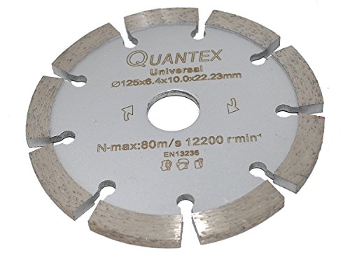 Diamant Frässcheibe Ø 125 mm Segmentstärke 6,4 mm, Fugenfräser für Mauerwerk und Putz von Quantex