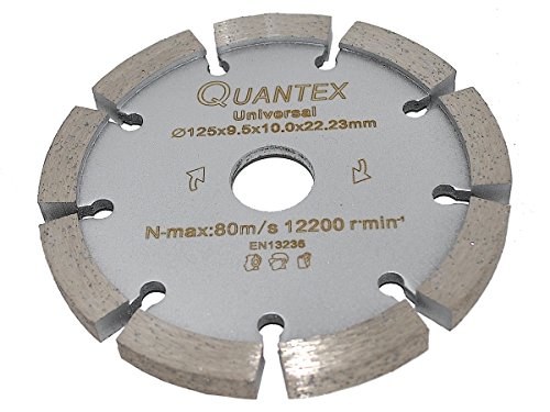 Diamant Frässcheibe Ø 125 mm Segmentstärke 9,5 mm, Fugenfräser für Mauerwerk und Putz von Quantex