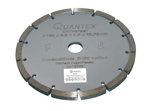 Diamant Frässcheibe Ø 180 mm Segmentstärke 9,5 mm, Fugenfräser für Mauerwerk und Putz Diamant Frässcheibe Ø 180 mm Segmentstärke 9,5 mm, Fugenfräser für Mauerwerk und Putz von Quantex