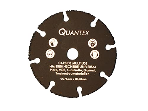 Hartmetall Flexscheibe für Holz von QUANTEX 75mm - Winkelschleifer Multi Wheel Trennscheibe zum Schneiden von Holz, Kunststoff und Plastik. von Quantex