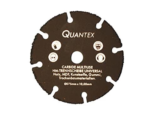 Hartmetall Flexscheibe für Holz von QUANTEX 75mm - Winkelschleifer Multi Wheel Trennscheibe zum Schneiden von Holz, Kunststoff und Plastik. von Quantex